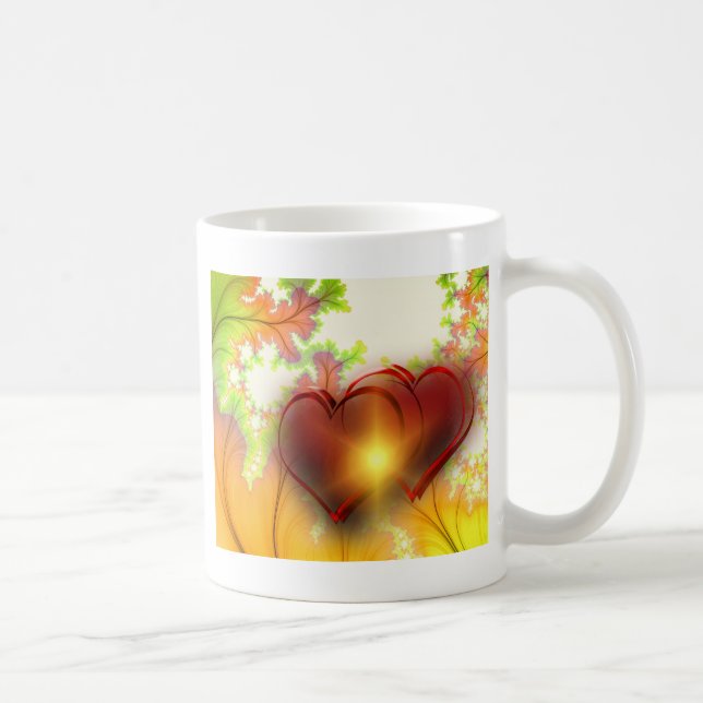 Chic modern heart design Pattern accessories, love Coffee Mug (Right)
