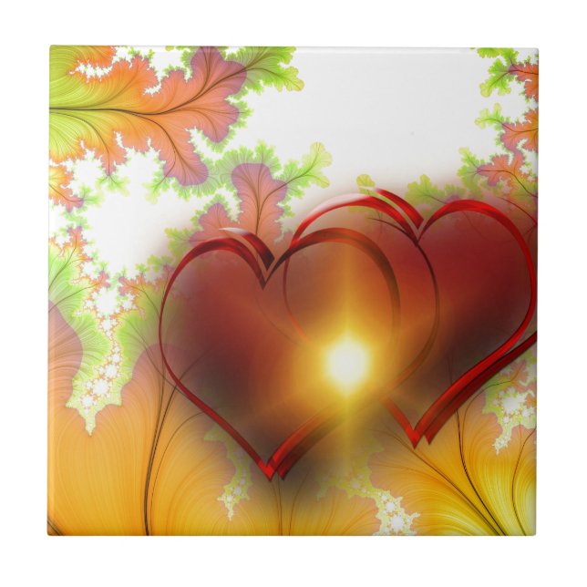 Chic modern heart design Pattern accessories, love Tile (Front)