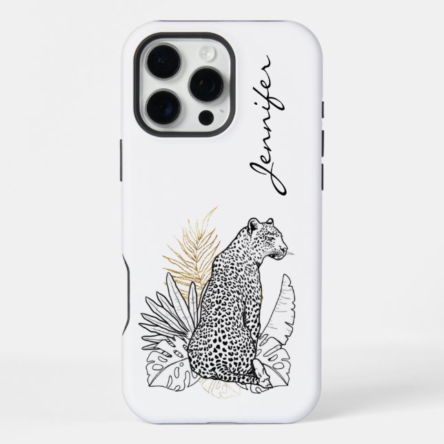 Chic Modern Leopard iPhone  Case (Back)
