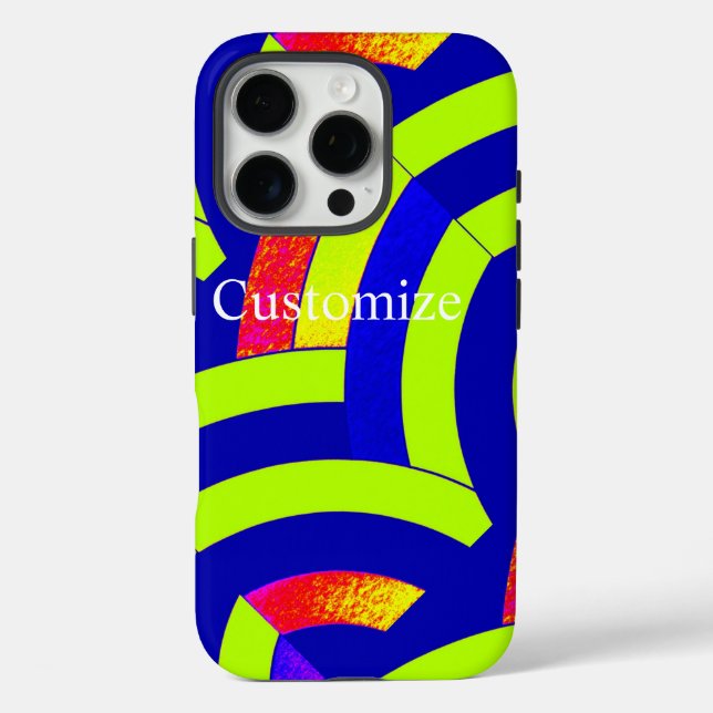 chic modern lime/navy chevrons Case-Mate iPhone case (Back)