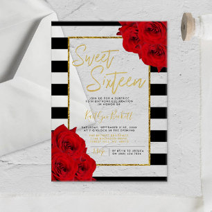 Chic Modern Luxe Shhh... Sweet 16th Birthday Party Acrylic Invitations