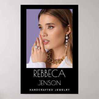  Chic Modern Luxury Glam Gold Jewellery designer Poster