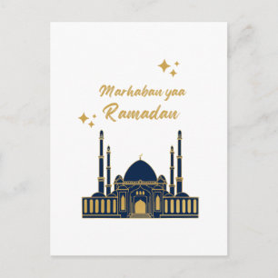 Chic Modern Minimal Ramadan Greeting Postcard