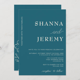 Chic Modern Minimal Wedding   Invitation