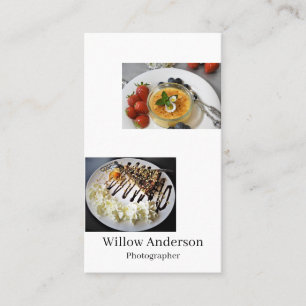 Chic Modern Minimalist Photography Typography Business Card