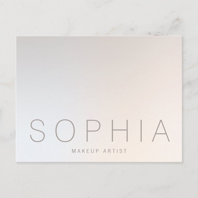Chic Modern Minimalist Professional beauty Postcard (Front)