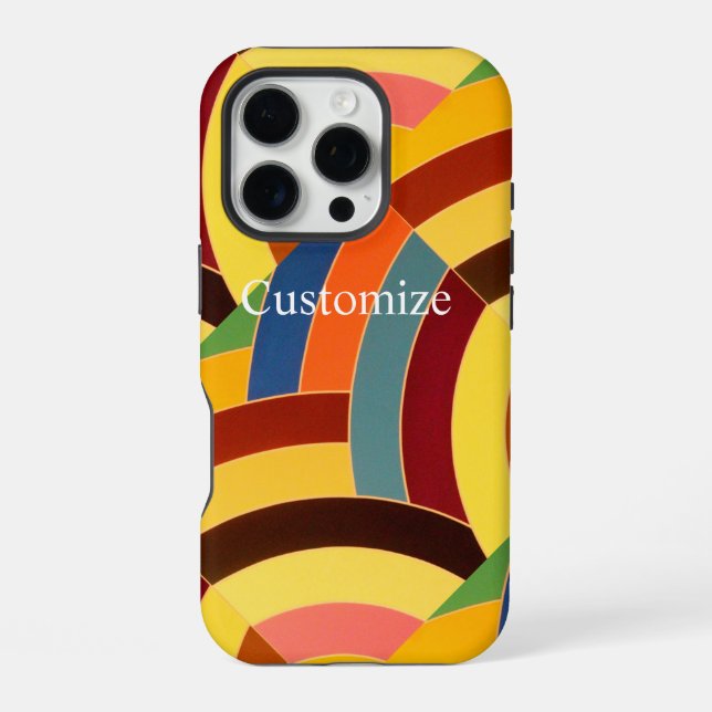 chic modern multi-colour chevrons iPhone case (Back)