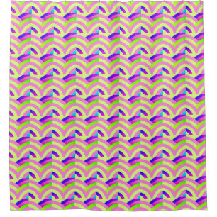 chic modern multi-colour chevrons pattern shower curtain