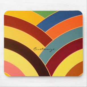 Chic modern multi-colour chevrons Thunder_Cove Mouse Mat
