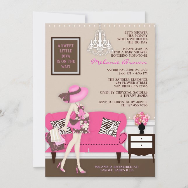Chic Modern Mum Baby Shower Invite (Front)