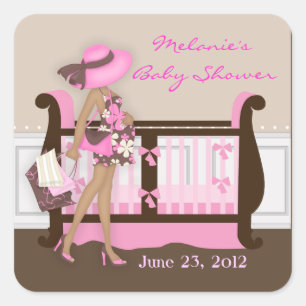 Chic Modern Mum Baby Shower Stickers