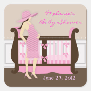 Chic Modern Mum Baby Shower Stickers