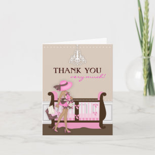Chic Modern Mum Baby Shower Thank You Card