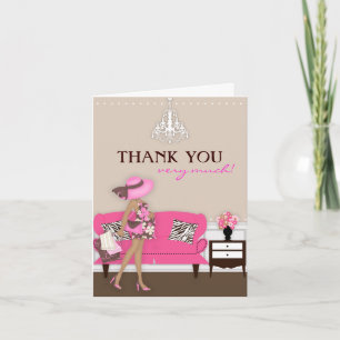 Chic Modern Mum Baby Shower Thank You Card