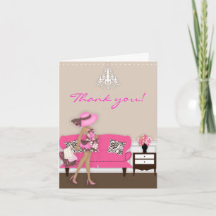 Chic Modern Mum Baby Shower Thank You Note Card