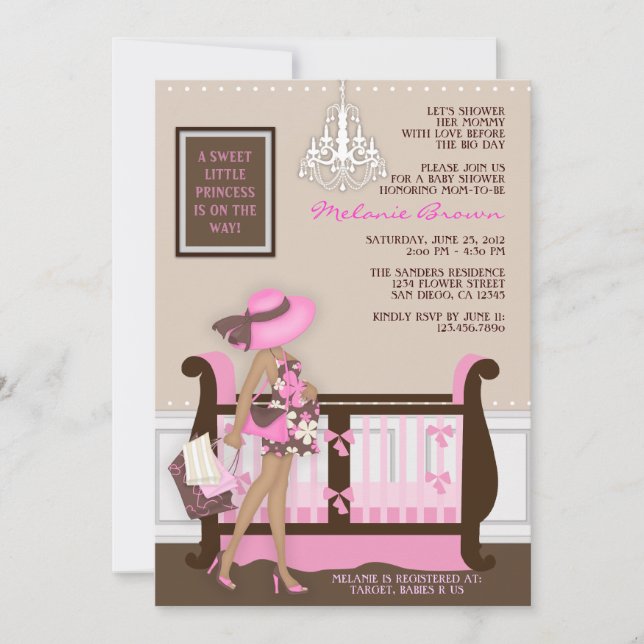 Chic Modern Mum Contemporary Baby Shower Invite (Front)