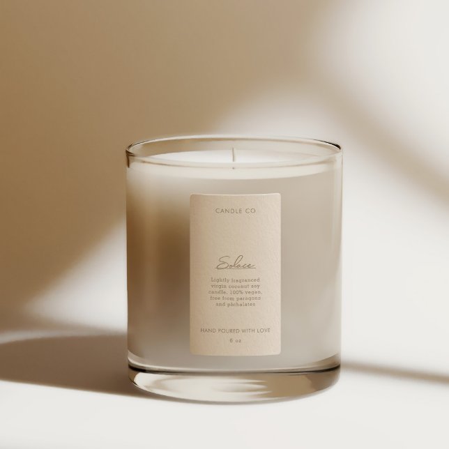 Chic Modern Neutral Cream Colour Candle Product (Creator Uploaded)