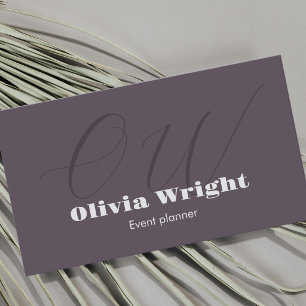 Chic Modern Party Planner Event Organiser Business Card