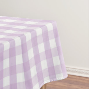 Chic Modern Pastel Blue Gingham Pattern Spring Tablecloth
