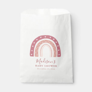 Chic Modern Pastel Pink Rainbow Baby Shower Favour Bags