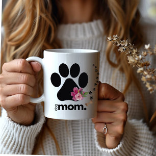 Chic Modern Paw Print Dog Mum Coffee Mug