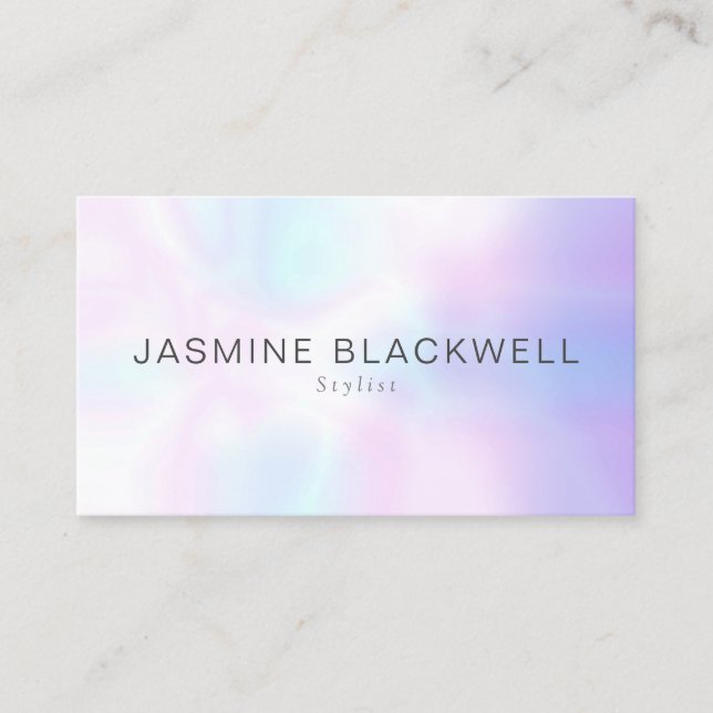 Chic Modern Pearl background Business Card (Front)