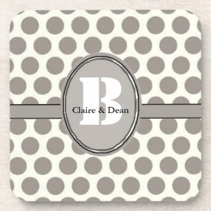 Chic Modern Personalized Coaster Sets Template