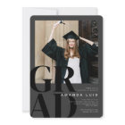 Chic Modern Photo Charcoal Graduation