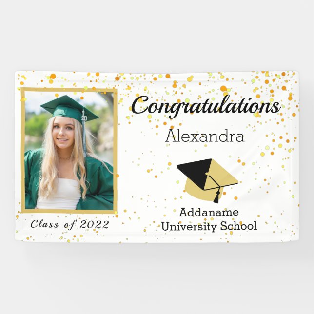 Chic Modern Photo graduation class of 2022  Banner (Horizontal)