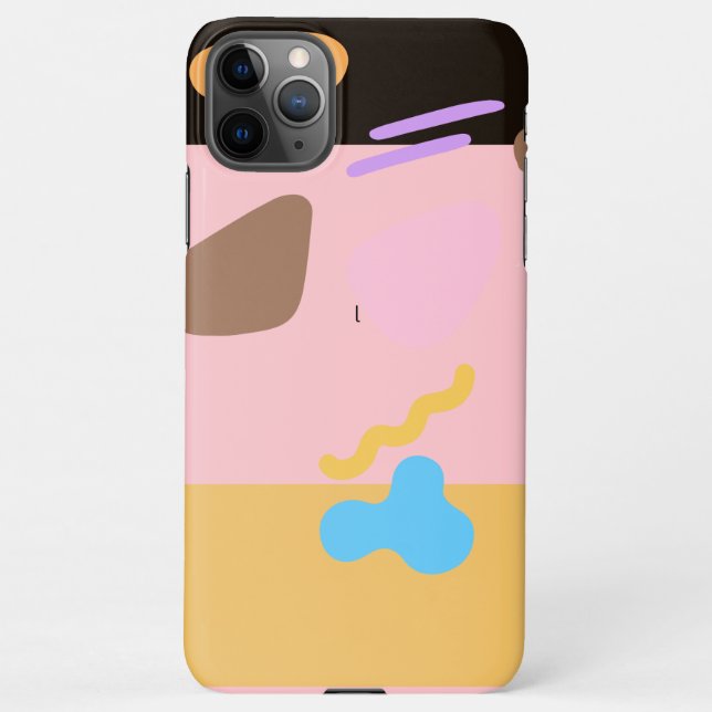 Chic Modern Pink  Brush  iPhone 11 Pro Max Case (Back)