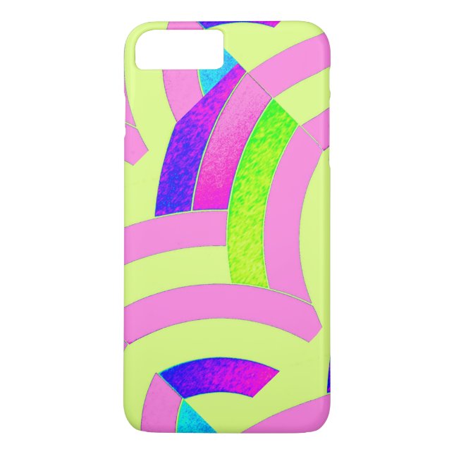 chic modern pink/lime chevrons Case-Mate iPhone case (Back)