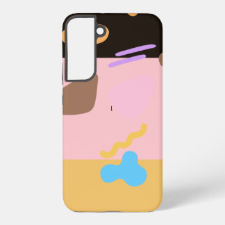 Chic Modern Pink  Teal  Brush Samsung Galaxy S10 Case