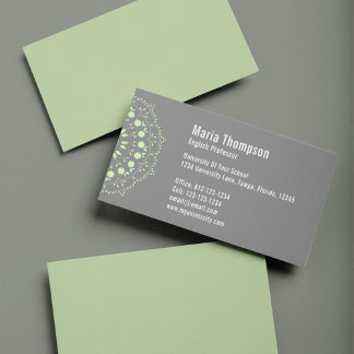 Chic Modern Professional Green and Grey Business Card