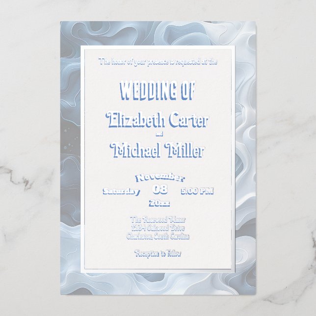 Chic Modern Quirky Blue Pastels (Front)