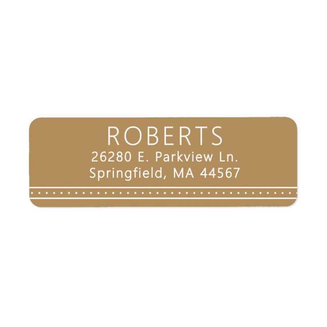 Chic Modern Return Address Labels (Front)