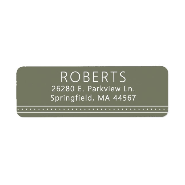 Chic Modern Return Address Labels (Front)