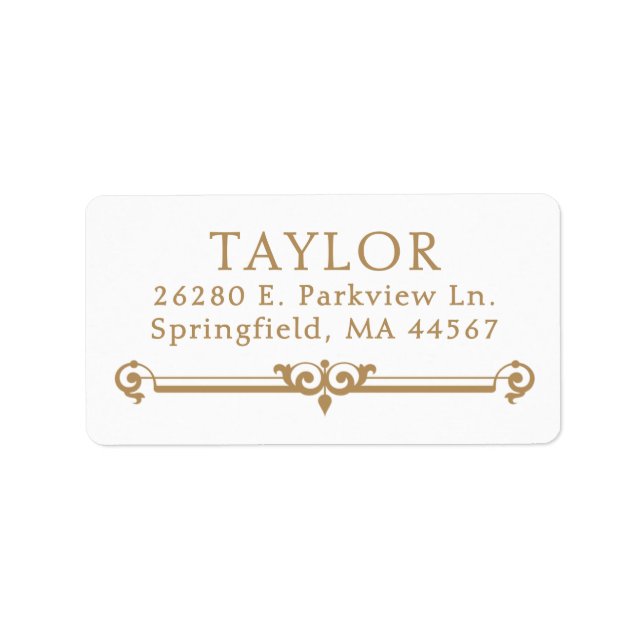 Chic Modern Return Address Labels (Front)