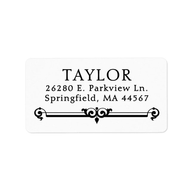 Chic Modern Return Address Labels (Front)