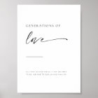 Chic + Modern Script Generations of Love Sign