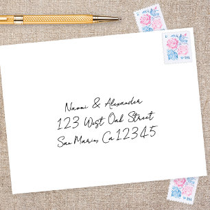 Chic Modern Script Minimalist Return Address Self-inking Stamp