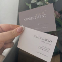Chic Modern Script Muted Taupe Salon