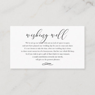 Chic+Modern Script Wedding Wishing Well Cards