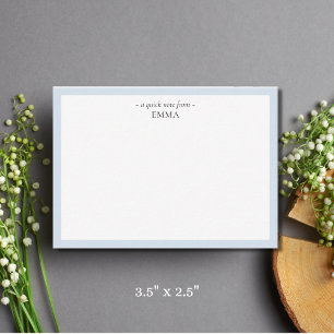 Chic Modern Small Powder Blue Correspondence  Card