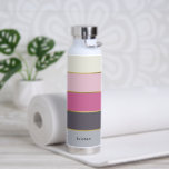 Chic Modern Stripes Personalised Water Bottle<br><div class="desc">Personalise this design with your name or initials.</div>