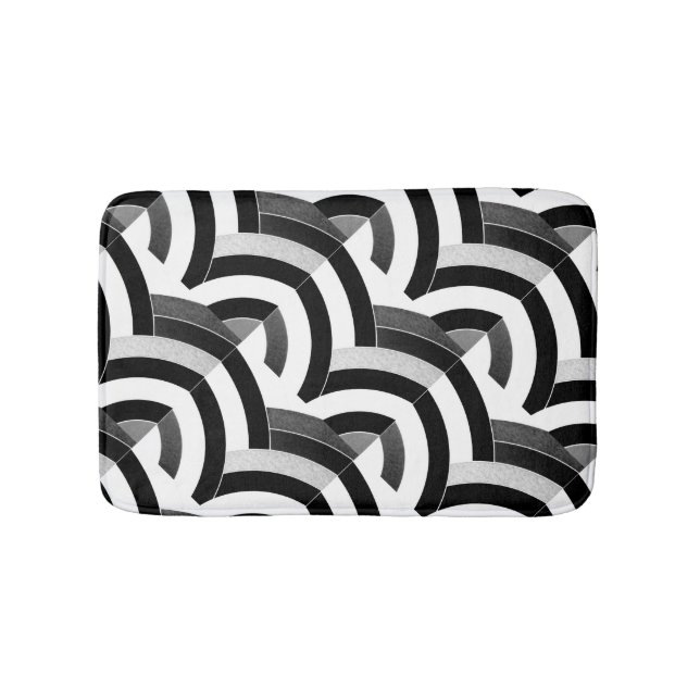 chic modern stylish chevrons bath mat (Front)