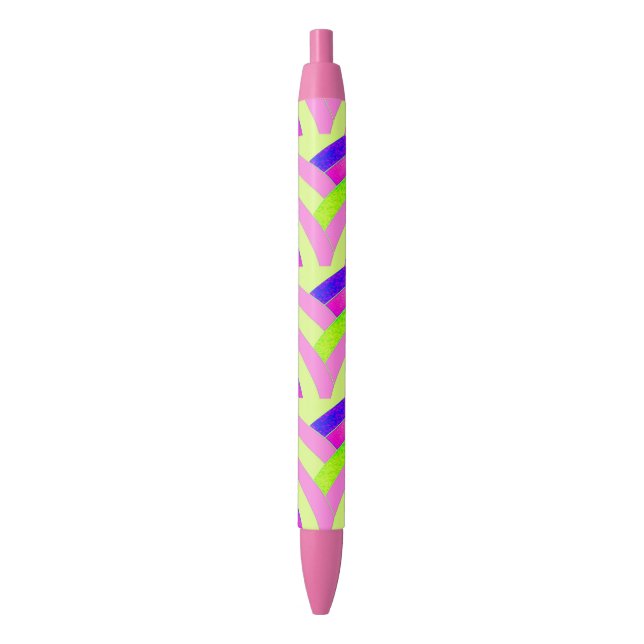 chic modern stylish chevrons black ink pen (Front Vertical)