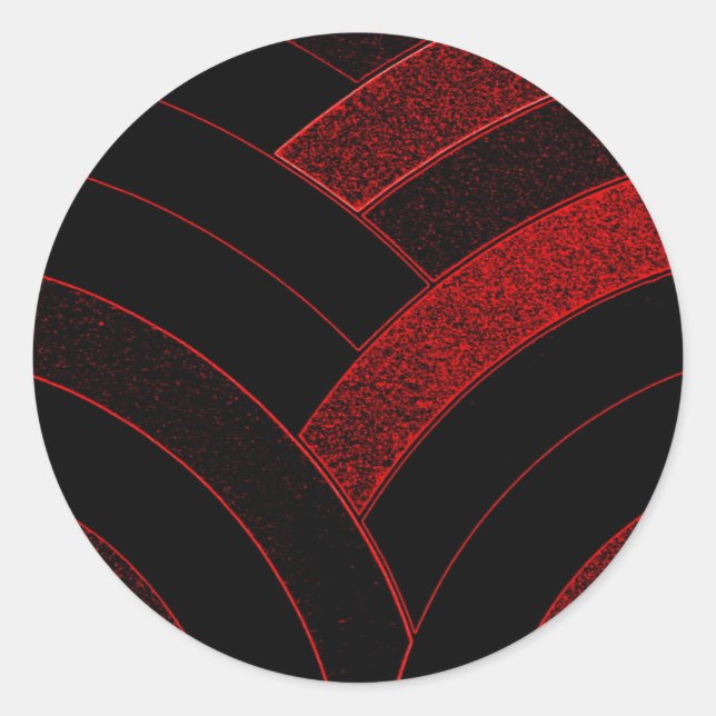 chic modern stylish chevrons classic round sticker (Front)