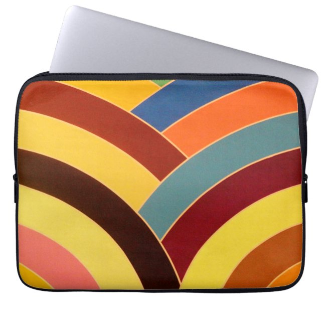 chic modern stylish chevrons laptop sleeve (Front)