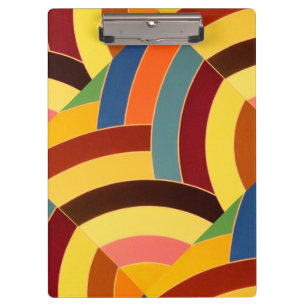 chic modern stylish multi-colour chevrons clipboard