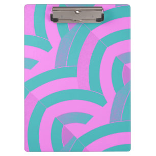 chic modern stylish pink/green chevrons clipboard